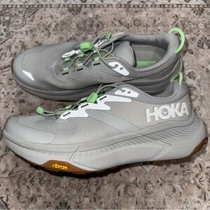 Hoka One One Transport Grey Vibram Womens Walking Running Shoes Size 8B